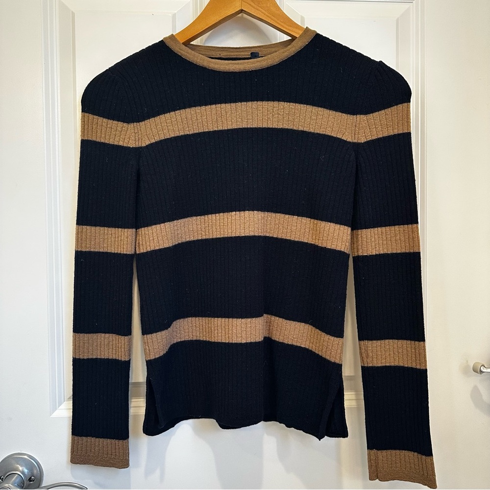 SOLD! on eBay S MAX MARA Label-cut Virgin Wool Stripe Sweater&Skirt SET Size:US4 - Picture 3 of 16